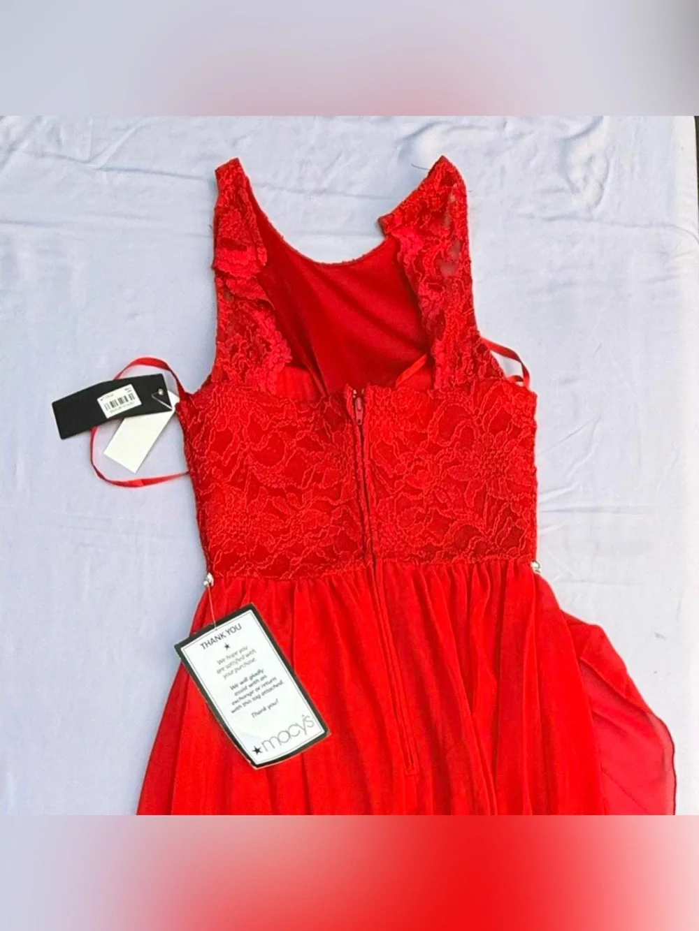 Macy's Vibrant Red Sheer Fashion Scarf